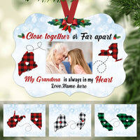 Personalized Grandma Close Together Long Distance MDF Benelux Ornament NB111 87O58 thumb 1