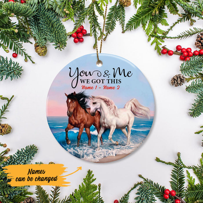 Personalized Horse Husband And Wife We Got This  Ornament SB55 87O53 1