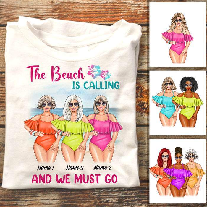 Personalized Beach Is Calling Friends T Shirt JN211 95O58 1