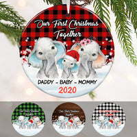 Personalized Baby Elephant First Christmas  Ornament OB22 95O60 thumb 1