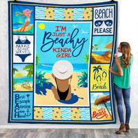 Just A Beachy Kinda Girl Fleece Blanket JL23 30O53 thumb 1