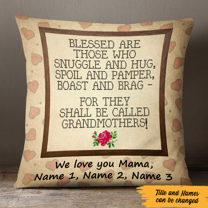 Personalized Blessed Grandmothers  Pillow NB171 65O47 (Insert Included) 1