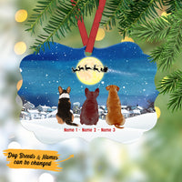Personalized Dog Watching Santa Benelux Ornament NB146 81O53 thumb 1