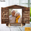 Personalized Gift For Couple God Knew My Heart Needed You 2 Layered Wooden Plaque 31676 1