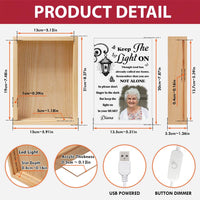 Personalized Memorial Upload Photo Keep The Light On Picture Frame Light Box 31645 thumb 1