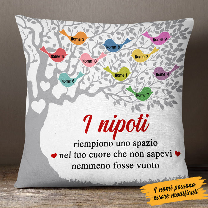 Personalized Italian Mamma Nonna Family Tree Mom Grandma Pillow MR295 65O53 (Insert Included) 1