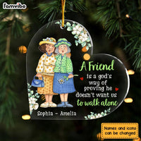 Personalized Christmas Gift For Friend God Never Walk Alone Ornament 30323 thumb 1