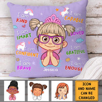 Personalized Birthday Gift For Granddaughter Affirmation Unicorn Pillow 30986 thumb 1