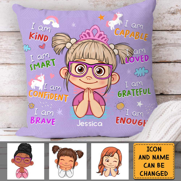 Personalized Birthday Gift For Granddaughter Affirmation Unicorn Pillow 30986 1