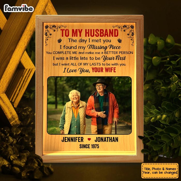 Personalized Couple Gift  The Day I Met You Picture Frame Light Box 31423 1