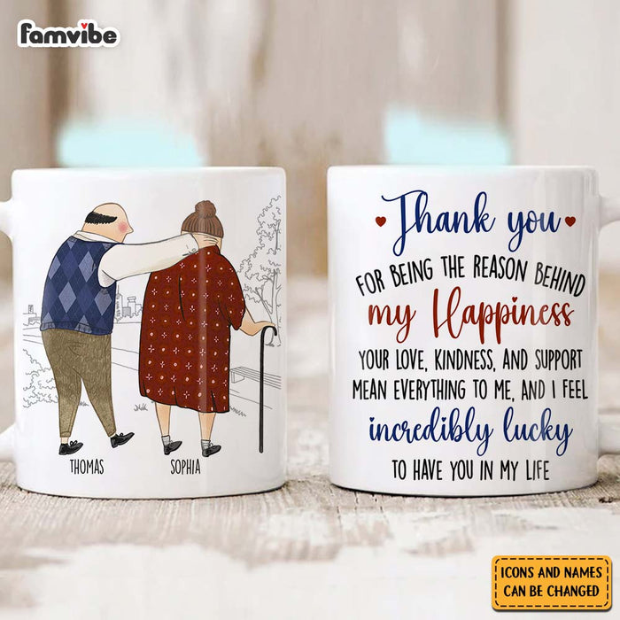 Personalized Couple Gift Thank You For Being The Reason Behind My Happiness Mug 31041 1