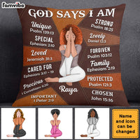Personalized Daughter Granddaughter God Says You Are Leather Pattern Pillow 22657 thumb 1