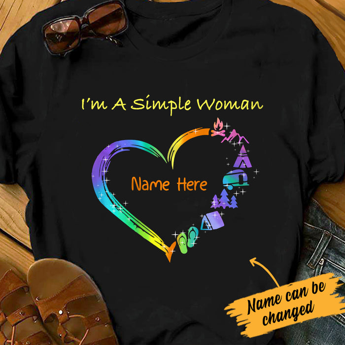 Personalized Camping Girl Simple Woman T Shirt JN161 87O34 1