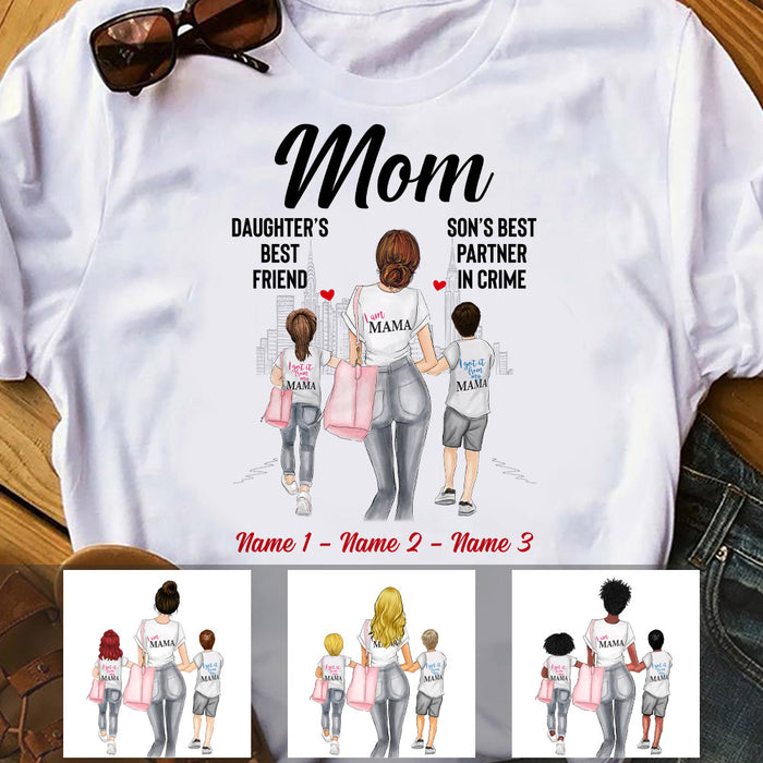 Personalized Mom Daughter And Son T Shirt AP11 26O53 1