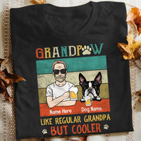 Personalized Cooler Dog Grandpa T Shirt MR224 65O34 thumb 1
