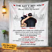 Personalized Couple The Day I Met You Blanket FB23 26O53 thumb 1