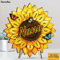 Personalized Gift For Grandma Sunflower 2 Layered Separate Wooden Plaque 31729 thumb 1