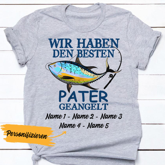 Personalized German Papa Angeln Fishing Dad T Shirt AP94 65O36 1