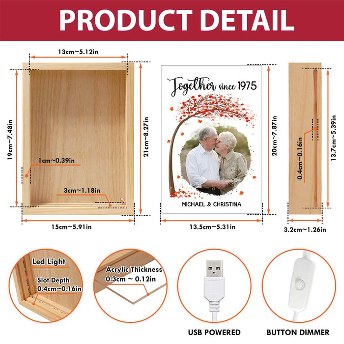 Personalized Couples Gift Upload Photo Together Since Picture Frame Light Box 31304 1