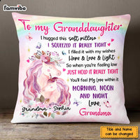 Personalized Unicorn To Granddaughter Hug This Pillow AG311 58O47 thumb 1