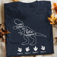 Personalized Dad Happy Father Day Daddysaurus T Shirt AP273 67O34 thumb 1