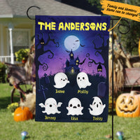 Personalized Halloween Ghoul Family Garden Flag JL162 30O57 thumb 1