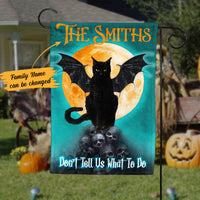 Personalized Dont Tell Me What To Do Black Cat Halloween Flag JL201 73O58 thumb 1