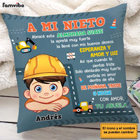 Personalized Gift For Grandson Construction Hug This Spanish Pillow 30753 thumb 1
