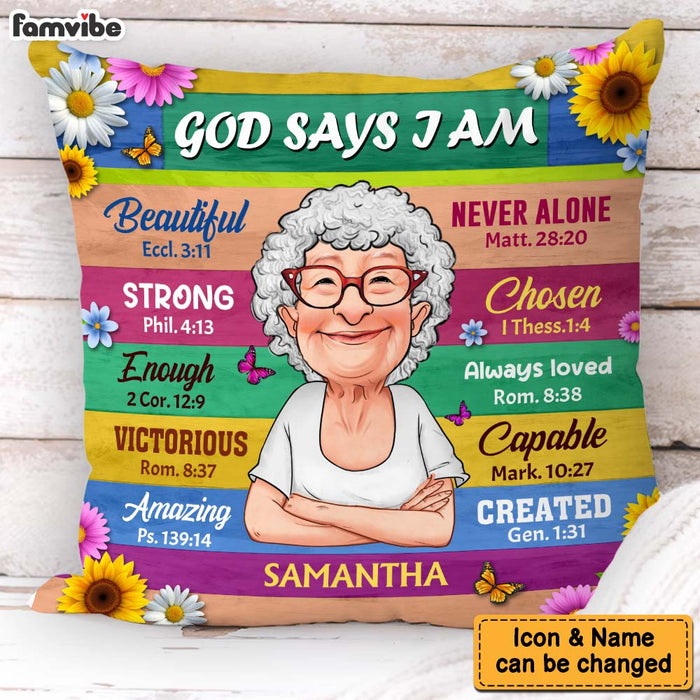 Personalized Gift For Grandma God Says I Am Pillow 31351 1