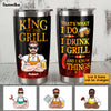 Personalized Dad BBQ Grill Steel Tumbler MY301 32O53 1