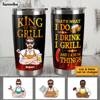 Personalized Dad BBQ Grill Steel Tumbler MY301 32O53 thumb 1