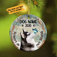 Personalized Forever In Our Hearts Husky Dog Memorial Ornament OB212 73O36 thumb 1
