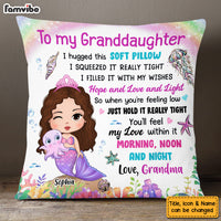 Personalized Gift To My Granddaughter Mermaid Hug This Pillow 27734 thumb 1