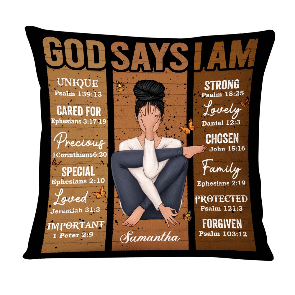Personalized Daughter Granddaughter God Says I Am Pillow DB281 58O47 Primary Mockup