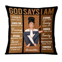 Personalized Daughter Granddaughter God Says I Am Pillow DB281 58O47 thumb 1