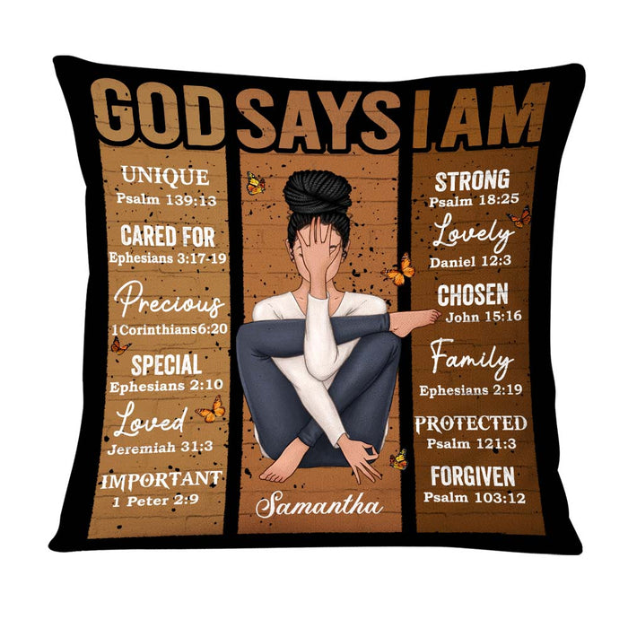 Personalized Daughter Granddaughter God Says I Am Pillow DB281 58O47 1