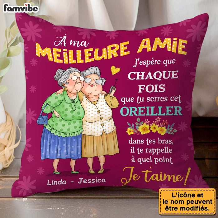 Personalized Gift For Friends French À Ma Meilleure Amie Pillow 30985 1