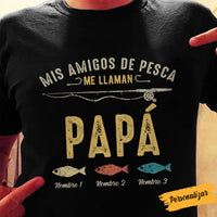 Personalized Fishing Dad Grandpa Spanish Abuelo Papá Pescar T Shirt MY52 81O34 thumb 1