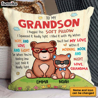 Personalized Gift For Grandson Hug This Pillow 32133 thumb 1