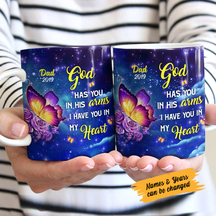 Personalized Butterfly Memorial Mom Dad Mug OB312 95O58 1
