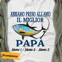Personalized Italian Papà Nonno Pesca Fishing Dad Grandpa T Shirt AP95 65O36 thumb 1