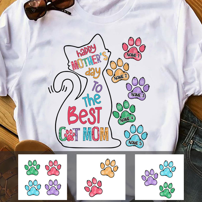 Personalized The Best Cat Mom Grandma T Shirt MR153 65O47 1