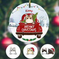 Personalized Meowy Christmas Cat Christmas  Ornament OB222 30O34 thumb 1
