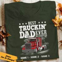 Personalized Trucker Dad T Shirt DB11 87O36 thumb 1