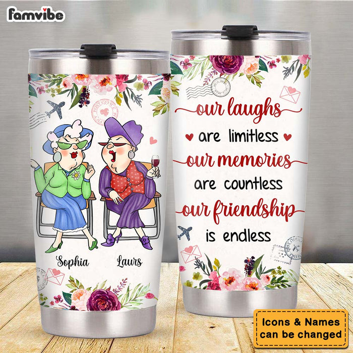 Personalized Gift For Friends Sister Our Friendship Is Endless Steel Tumbler 31257 1
