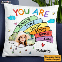 Personalized Affirmation Gift For Kids You Are Amazing Upload Photo Pillow 26483 thumb 1