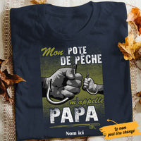 Personalized Dad Fishing  French Papa Pêche T Shirt AP94 26O53 thumb 1