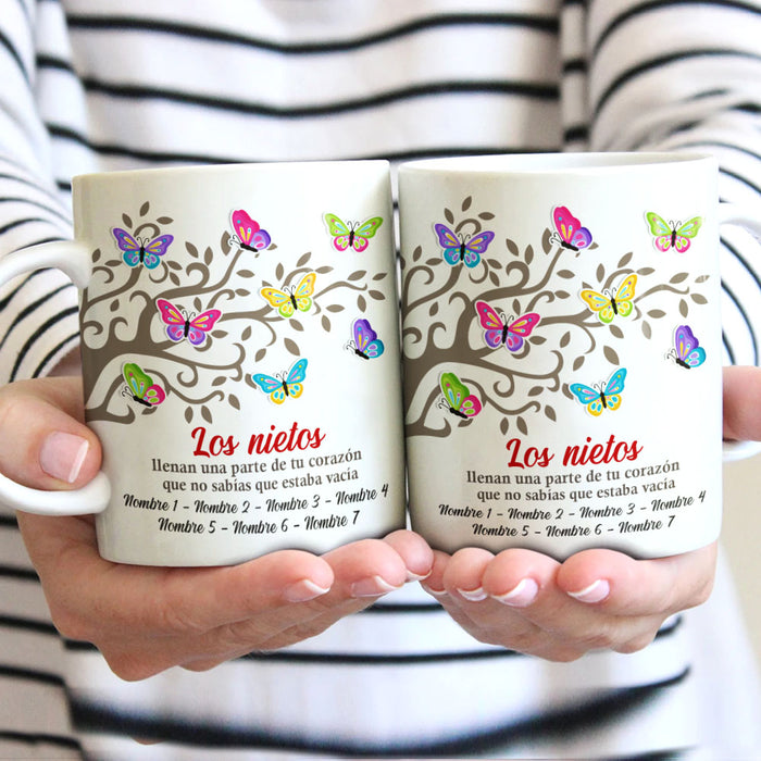 Personalized Spanish Mamá Abuela Butterfly Tree Mom Grandma Mug AP81 65O58 1