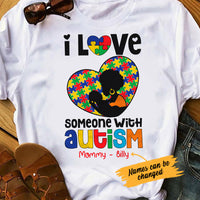 Personalized Love Someone With Autism Mom BWA T Shirt AG33 73O53 thumb 1