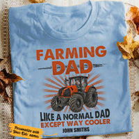 Personalized Farm Tractor Dad T Shirt JL282 27O36 thumb 1